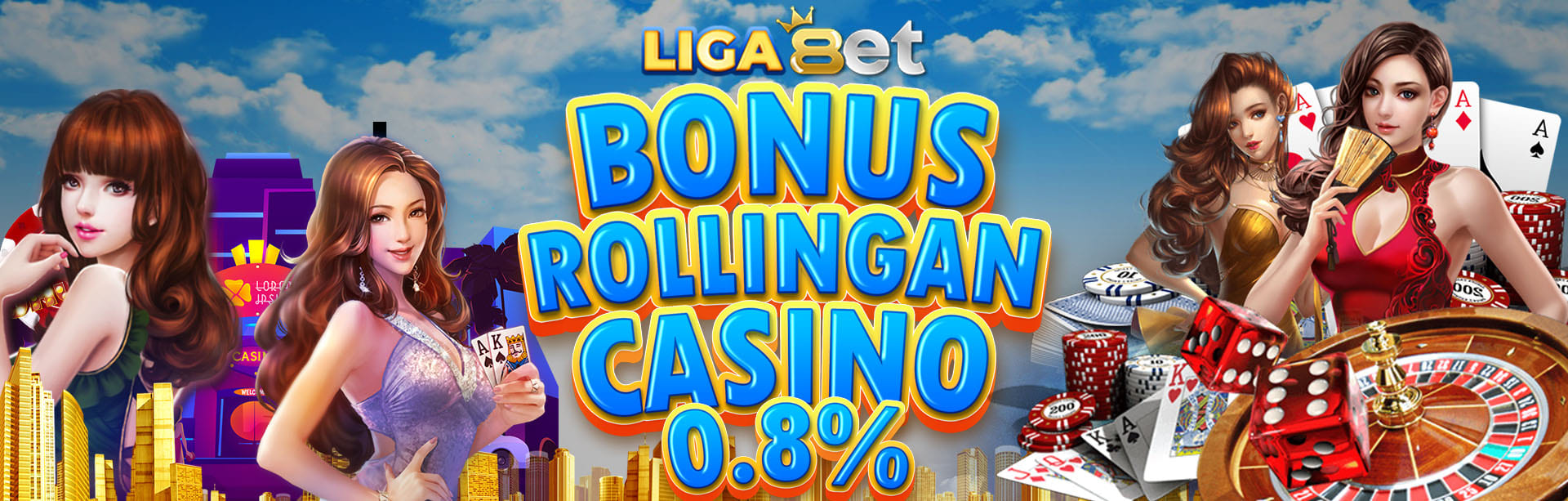 LIGA8ET BONUS ROLLINGAN MINGGUAN CASINO 0.8% 